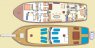 Схема верхней и нижней палубы на яхте Роял Марис - Yachts.ua