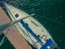 Вид на всю палубу парусной яхты Эстра с высоты - Yachts.ua